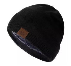 Casual Outdoor Windproof And Warm Fleece-Lined Knitted Earflap Hat