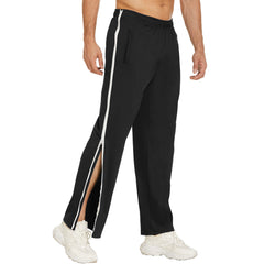 European and American Cross-Border Men's Trendy Sports Zipper Pants, Loose Sweatpants, Training Second-Take-Off Basketball Pants