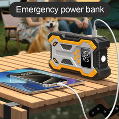 Car Jump Starter With Air Compressor LCD Screen 26800mAh Portable Booster Charger 6000A Powerful Car Battery Starting Devi