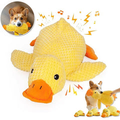 Dog Calming Duck, 2026 Yellow Duck Dog Toy, The Mellow Ducks Calming Pillow, Dogs Ducks Toy with Quacking Sound for Indoor Dogs
