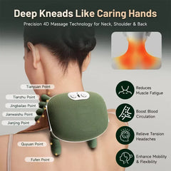 New Electric Shoulder and Neck Massager and Back Massager 4D Palm-Style Deep Tissue Massage Relieves Pain and Relaxes Muscles