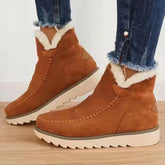 Flats Shoes Women Winter Snow Boots Warm Plush Ankle Booots