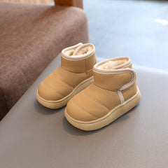 Winter Solid Color Children's Shoes Plus Velvet Snow Boots