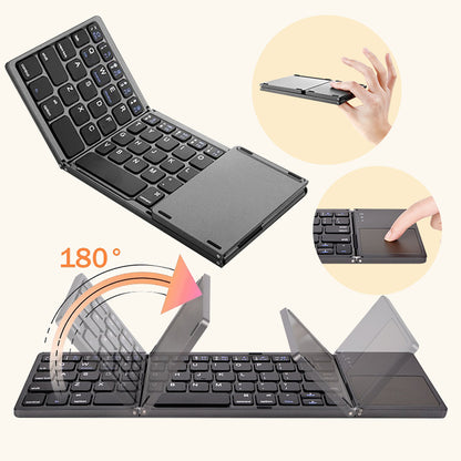 Folding  Tablet Phone Computer Wireless Foldable Bluetooth Keyboard Multi-Function Button