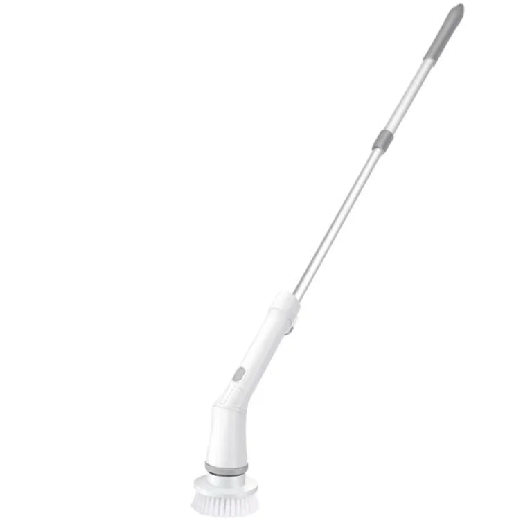IAGREEA Shower Scrubber With 6 Replaceable Brush Heads, IPX6 Waterproof Cordless Power Cleaning Brush With Adjustable Extension Handle, Rotating Brush Shaft, And 2-speed Shower Cleaner For Cleaning