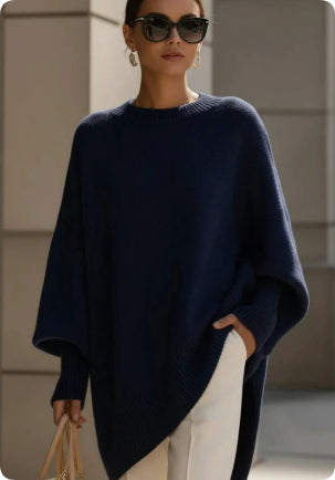 Thick Round Neck Women's Loose All-matching Knitted Pullover Sweater