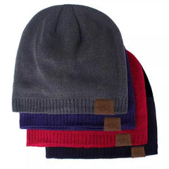 Casual Outdoor Windproof And Warm Fleece-Lined Knitted Earflap Hat