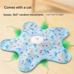 Interactive Electric Cat Toy with USB Charging, Long-Safe for All Cats - Hide-And-Seek Game，Durable Plastic Construction, for In