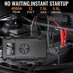 Car Jump Starter Auto Starting Device Emergency Start Car Battery Starter Air Pump Power Bank Outdoor Activity Emergency Charger