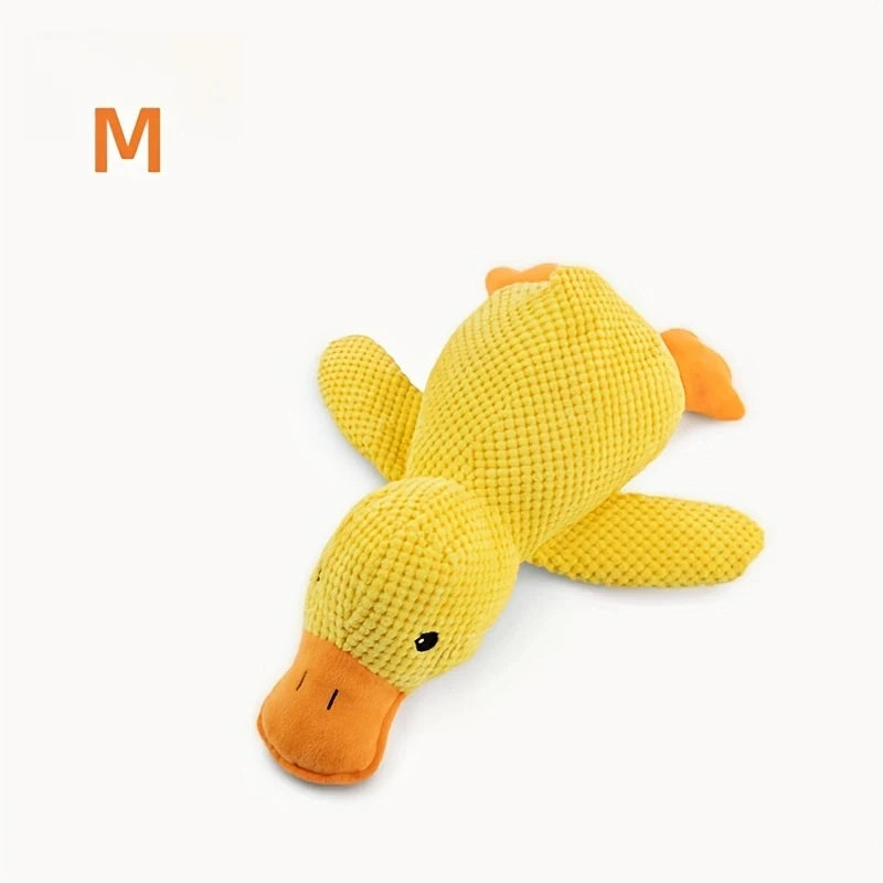 Dog Calming Duck, 2026 Yellow Duck Dog Toy, The Mellow Ducks Calming Pillow, Dogs Ducks Toy with Quacking Sound for Indoor Dogs