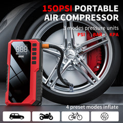 Manufacturer Car Jumper Starter with Tyre Inflator 5000A Lithium Battery Jump Starter for Cars Motorcycles Trucks