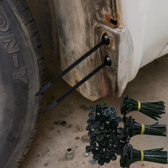 Universal Nylon Cable Tie Buckle Auto Fastener Screw Replacement Clip Car Fender Trunk Engine Guard Panel Wire Management Secure