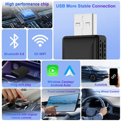 Original FLIXIVI Carplay Android Auto 2in1 CAR PLAY Wireless Carplay for Cars Plug and Play Wired To Wireless Smart Car Systems