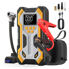 Car Jump Starter With Air Compressor LCD Screen 26800mAh Portable Booster Charger 6000A Powerful Car Battery Starting Devi