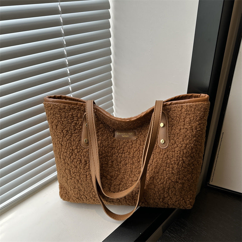 Fashionable Furry Versatile Shoulder Bag
