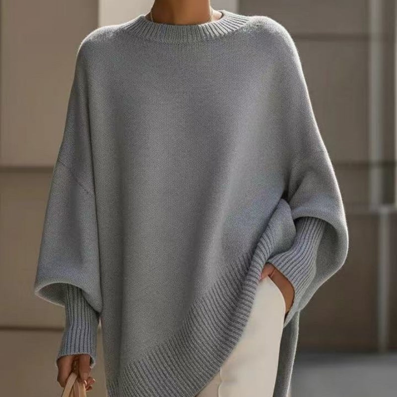 Thick Round Neck Women's Loose All-matching Knitted Pullover Sweater